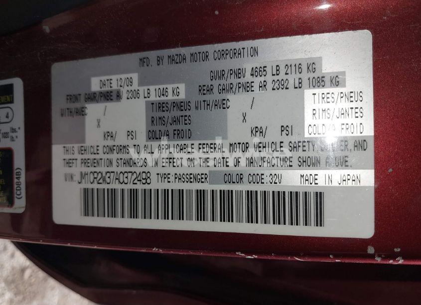 Photo 9 of 2010 Mazda Mazda5 SPORT (VIN JM1CR2W37A0372498)