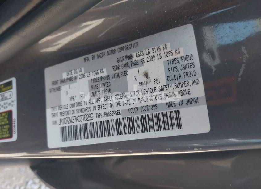 Photo 9 of 2010 Mazda Mazda5 SPORT (VIN JM1CR2W37A0376289)