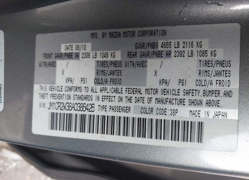 Photo 9 of 2010 Mazda Mazda5 GRAND TOURING (VIN JM1CR2W38A0386426)