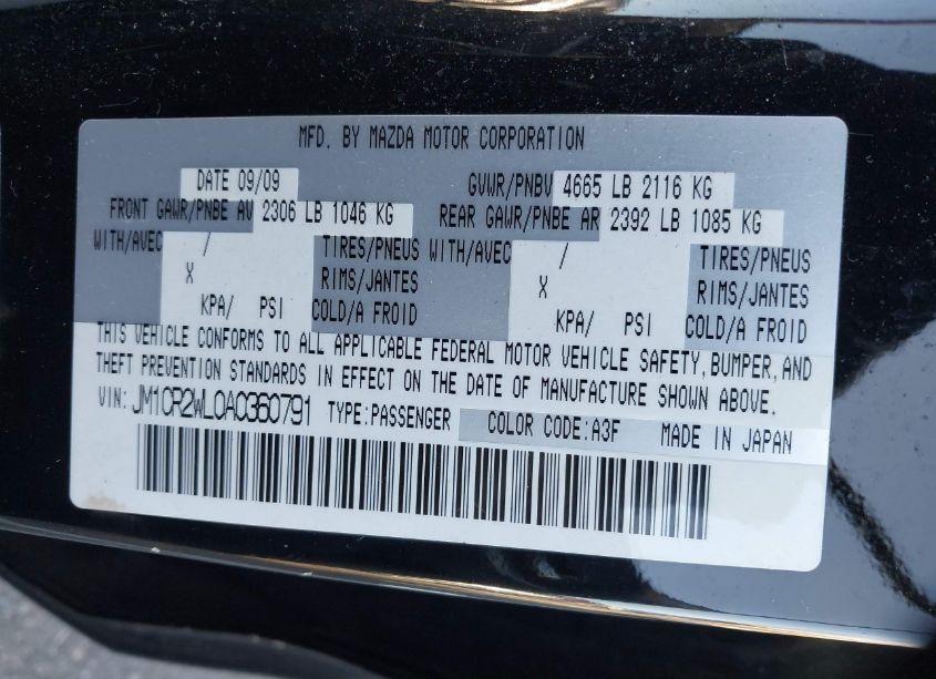 Photo 9 of 2010 Mazda Mazda5 GRAND TOURING (VIN JM1CR2WL0A0360791)