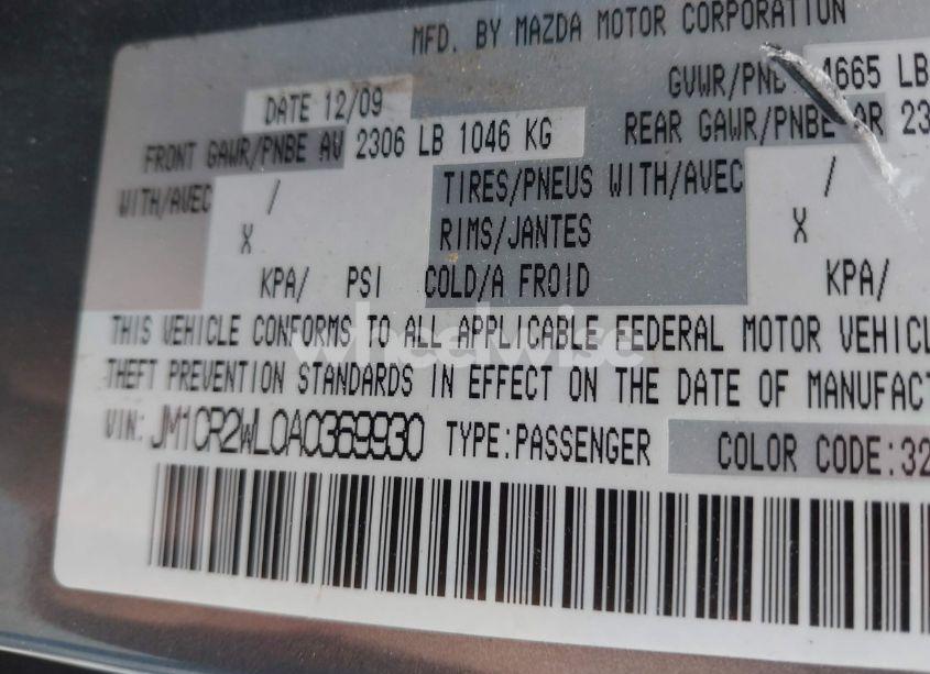 Photo 9 of 2010 Mazda Mazda5 SPORT (VIN JM1CR2WL0A0369930)