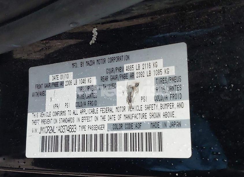 Photo 9 of 2010 Mazda Mazda5 SPORT (VIN JM1CR2WL1A0374683)