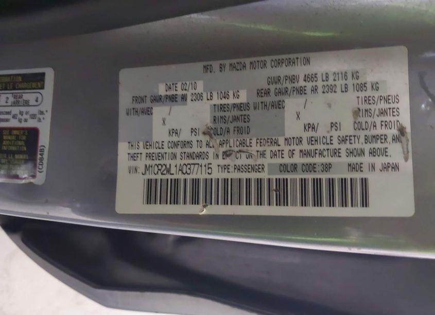 Photo 9 of 2010 Mazda Mazda5 GRAND TOURING (VIN JM1CR2WL1A0377115)
