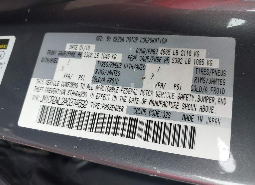 Photo 9 of 2010 Mazda Mazda5 SPORT (VIN JM1CR2WL2A0374692)