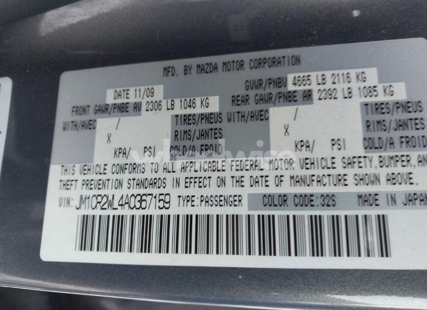 Photo 9 of 2010 Mazda Mazda5 SPORT (VIN JM1CR2WL4A0367159)