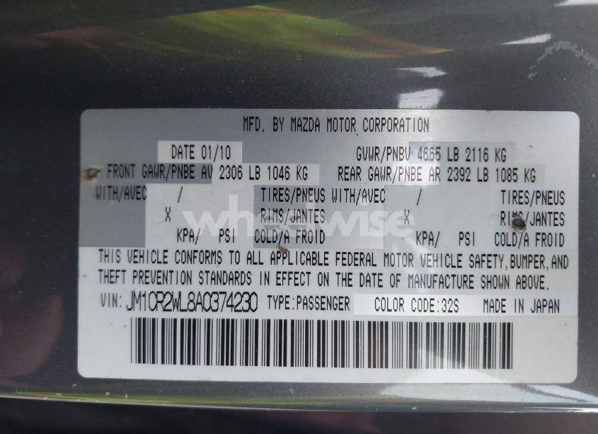 Photo 9 of 2010 Mazda Mazda5 SPORT (VIN JM1CR2WL8A0374230)