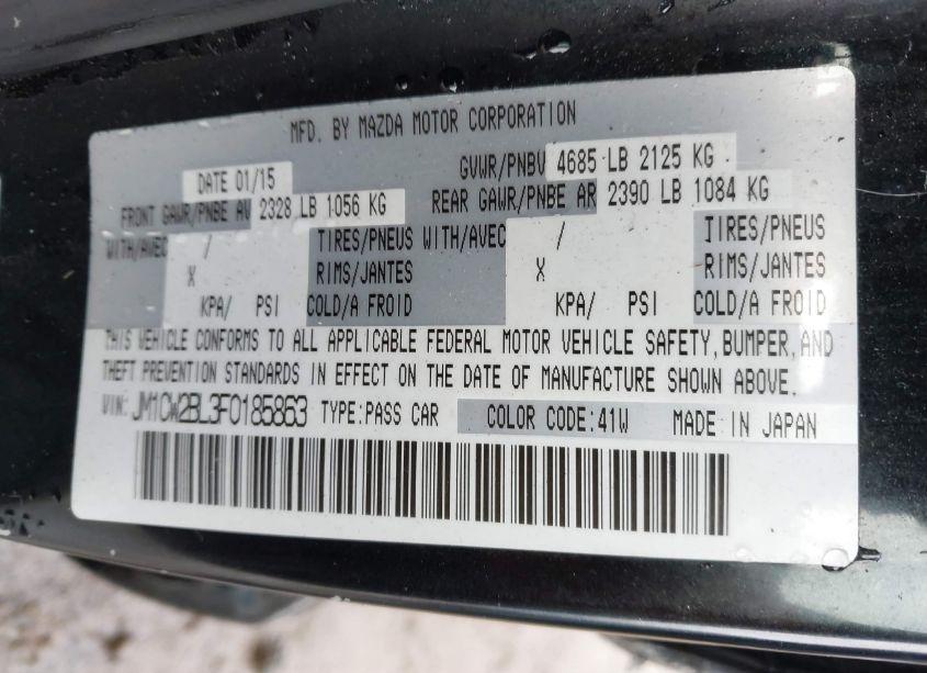 Photo 9 of 2015 Mazda Mazda5 SPORT (VIN JM1CW2BL3F0185863)