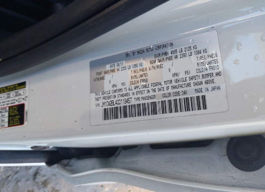 Photo 9 of 2012 Mazda Mazda5 SPORT (VIN JM1CW2BL4C0118457)