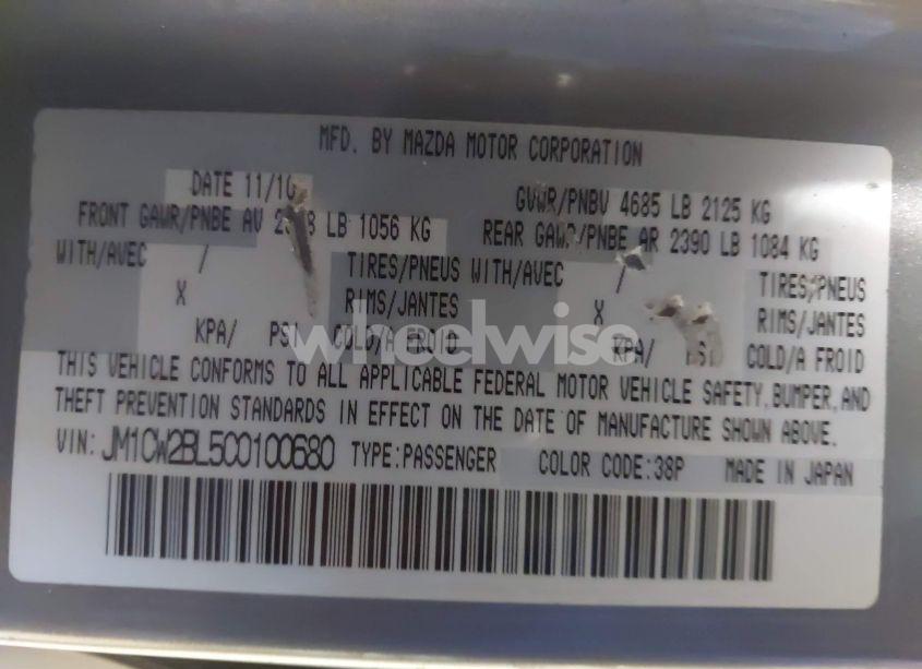 Photo 9 of 2012 Mazda Mazda5 SPORT (VIN JM1CW2BL5C0100680)