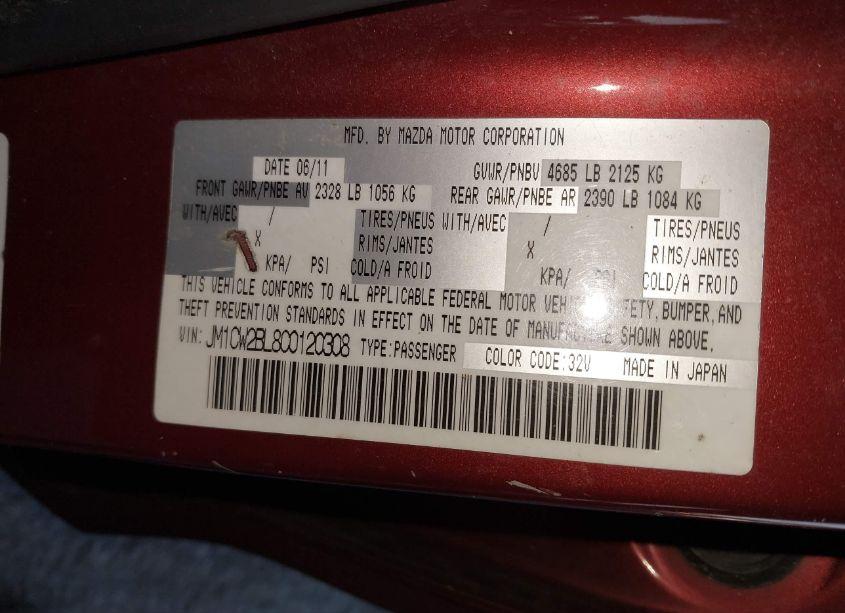 Photo 9 of 2012 Mazda Mazda5 SPORT (VIN JM1CW2BL8C0120308)