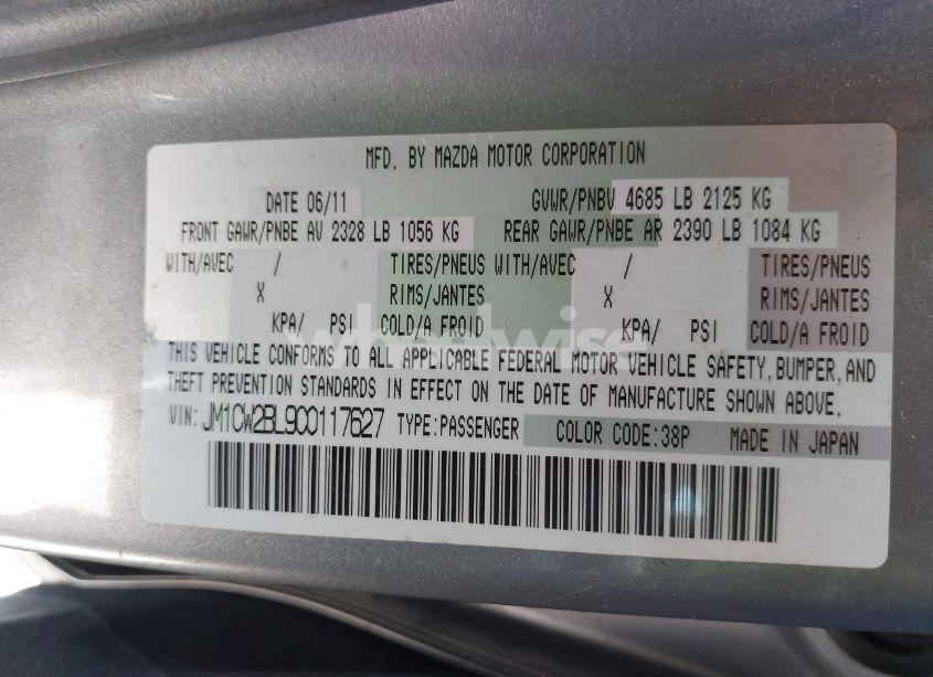 Photo 9 of 2012 Mazda Mazda5 SPORT (VIN JM1CW2BL9C0117627)