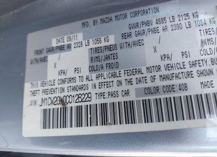 Photo 9 of 2012 Mazda Mazda5 TOURING (VIN JM1CW2CL0C0126229)