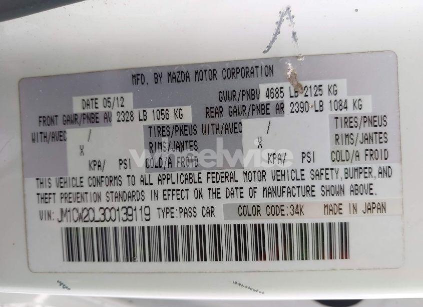 Photo 9 of 2012 Mazda Mazda5 TOURING (VIN JM1CW2CL3C0139119)