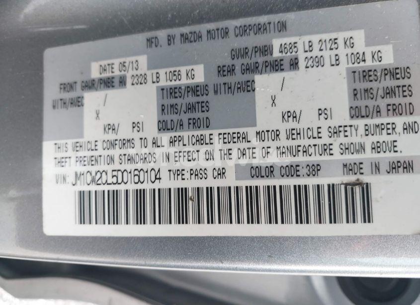 Photo 9 of 2013 Mazda Mazda5 TOURING (VIN JM1CW2CL5D0160104)