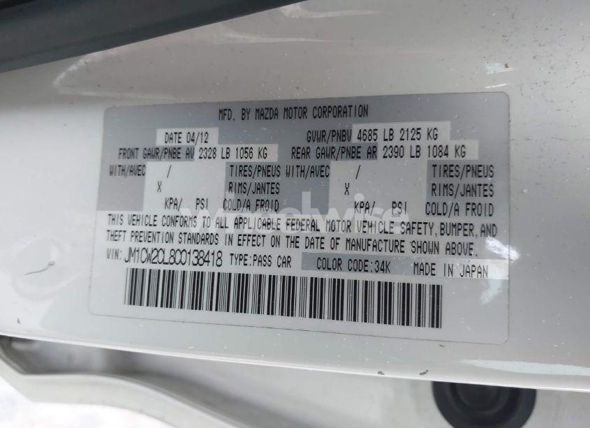 Photo 9 of 2012 Mazda Mazda5 TOURING (VIN JM1CW2CL8C0138418)