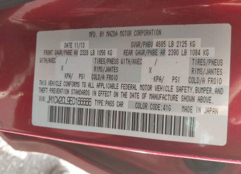 Photo 9 of 2014 Mazda Mazda5 TOURING (VIN JM1CW2CL9E0166666)