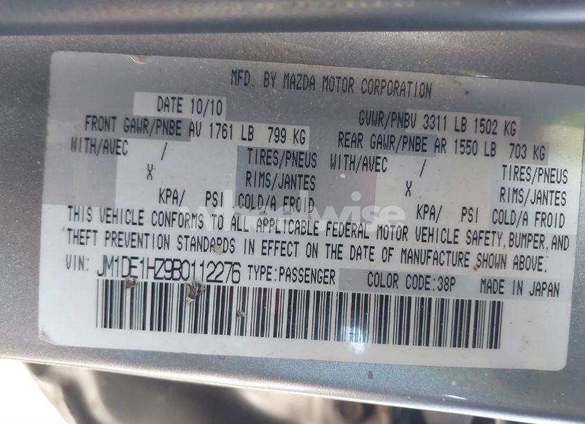 Photo 9 of 2011 Mazda Mazda2 SPORT (VIN JM1DE1HZ9B0112276)