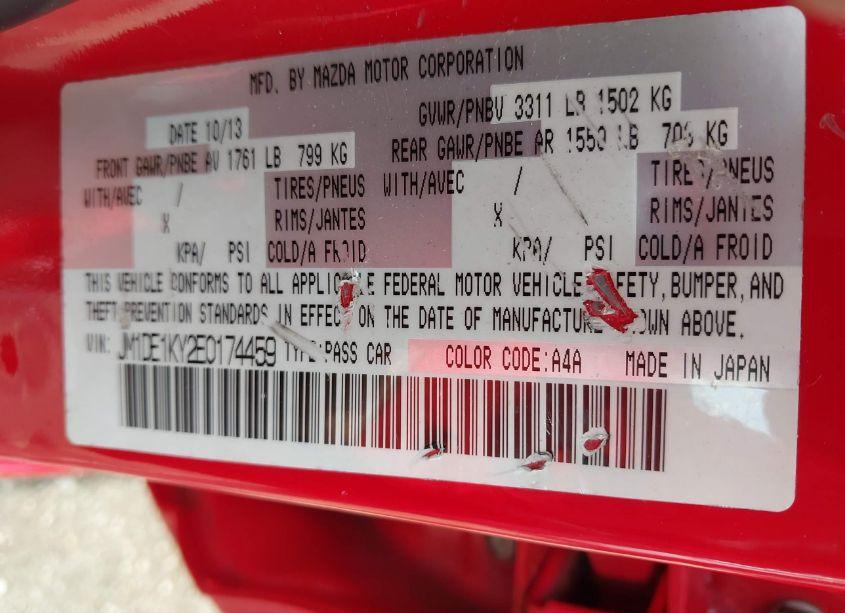 Photo 9 of 2014 Mazda Mazda2 SPORT (VIN JM1DE1KY2E0174459)