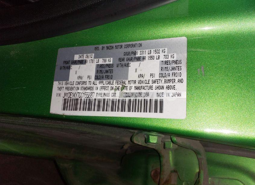 Photo 9 of 2013 Mazda Mazda2 SPORT (VIN JM1DE1KY7D0155887)