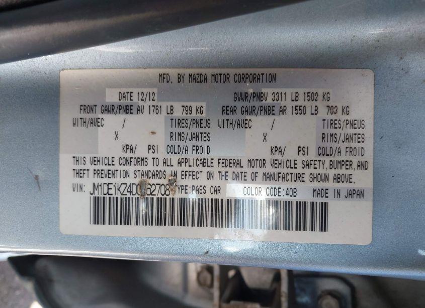 Photo 9 of 2013 Mazda Mazda2 SPORT (VIN JM1DE1KZ4D0162708)