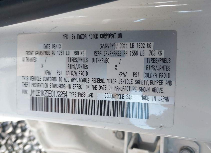 Photo 9 of 2014 Mazda Mazda2 SPORT (VIN JM1DE1KZ6E0172254)