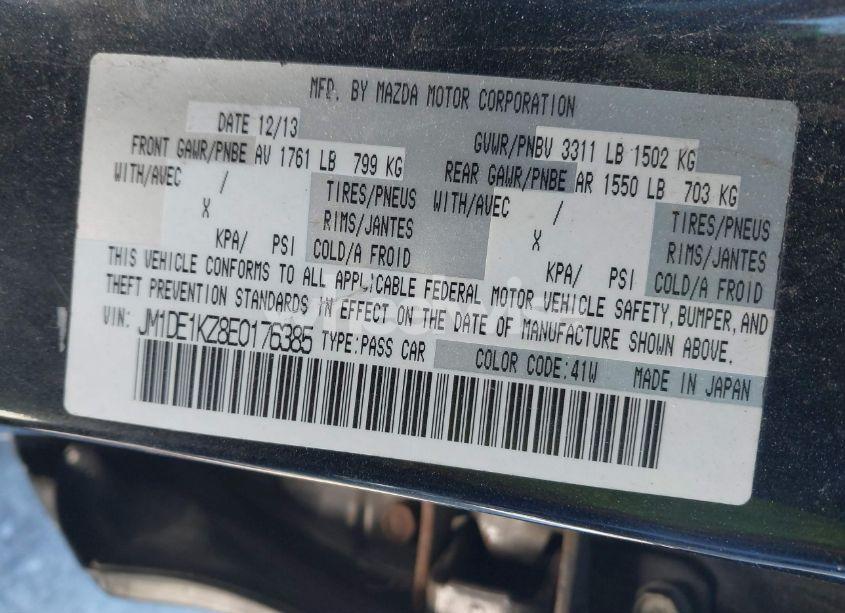 Photo 9 of 2014 Mazda Mazda2 SPORT (VIN JM1DE1KZ8E0176385)