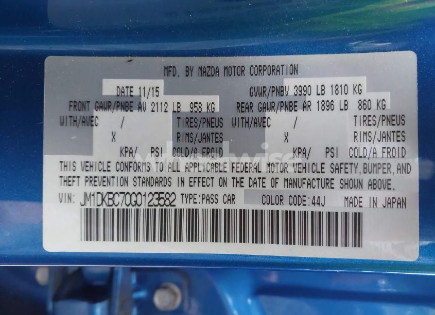 Photo 9 of 2016 Mazda Cx-3 TOURING (VIN JM1DKBC70G0123582)