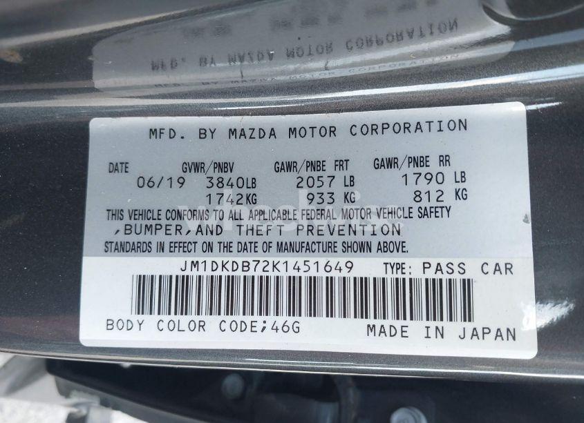 Photo 9 of 2019 Mazda Cx-3 SPORT (VIN JM1DKDB72K1451649)