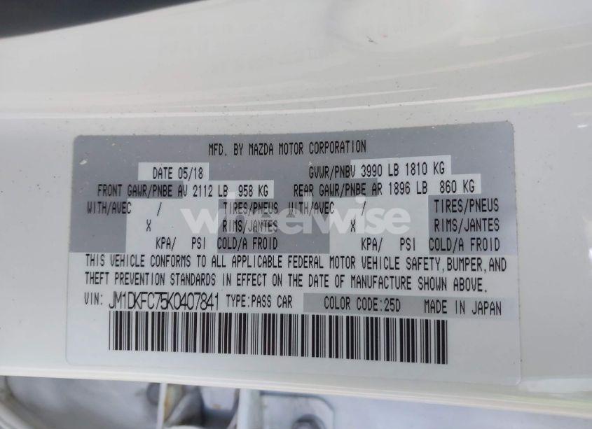 Photo 9 of 2019 Mazda Cx-3 TOURING (VIN JM1DKFC75K0407841)