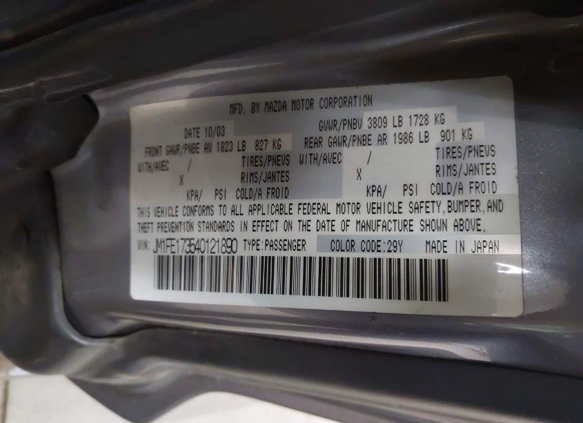 Photo 9 of 2004 Mazda Rx-8 6 SPEED MANUAL (VIN JM1FE173540121890)