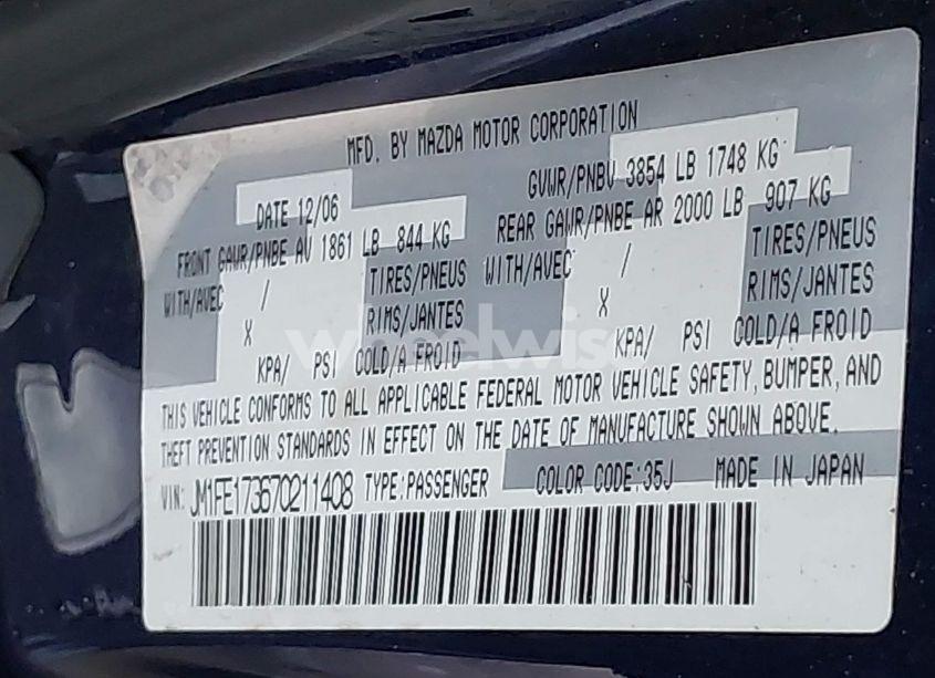 Photo 9 of 2007 Mazda Rx-8 SPORT (VIN JM1FE173670211408)