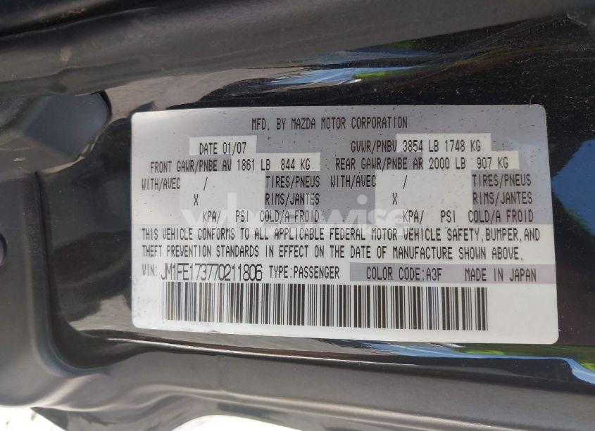 Photo 9 of 2007 Mazda Rx-8 GRAND TOURING (VIN JM1FE173770211806)