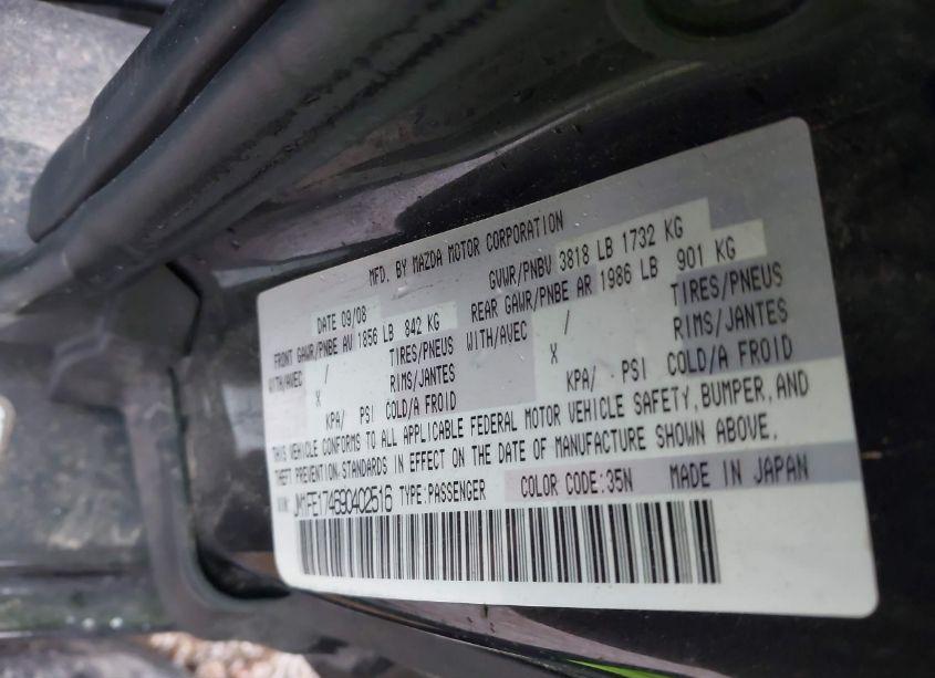 Photo 9 of 2009 Mazda Rx-8 TOURING (VIN JM1FE174690402516)