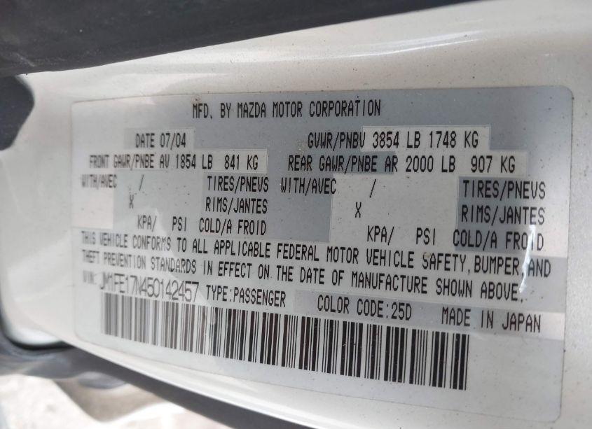 Photo 9 of 2005 Mazda Rx-8 SPORT AUTOMATIC (VIN JM1FE17N450142457)