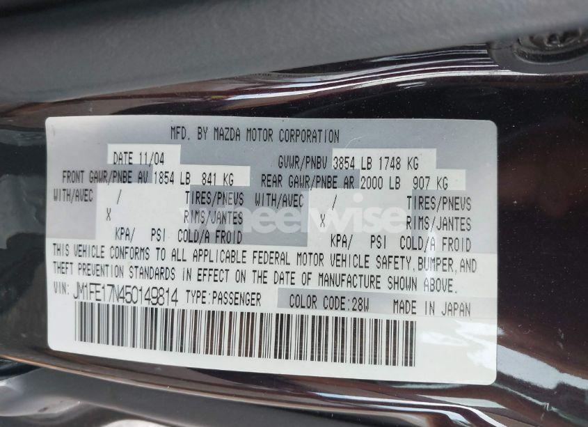 Photo 9 of 2005 Mazda Rx-8 SHINKA SPECIAL EDITION (VIN JM1FE17N450149814)