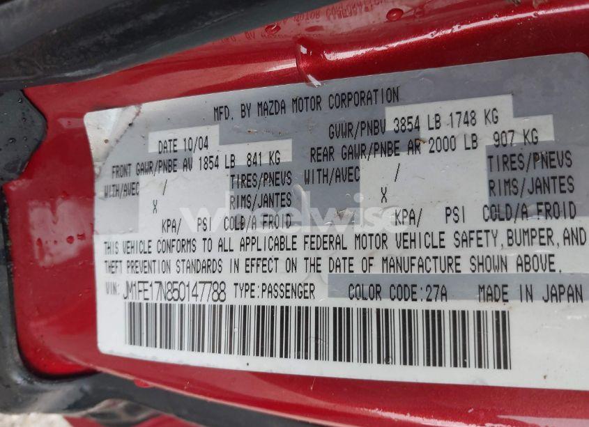 Photo 9 of 2005 Mazda Rx-8 SPORT AUTOMATIC (VIN JM1FE17N850147788)