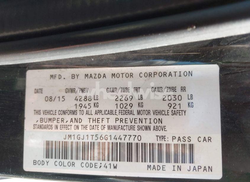 Photo 9 of 2016 Mazda Mazda6 I TOURING (VIN JM1GJ1T56G1447770)