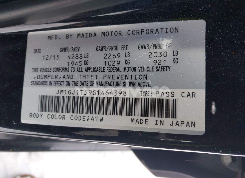 Photo 9 of 2016 Mazda Mazda6 I TOURING (VIN JM1GJ1T59G1464398)