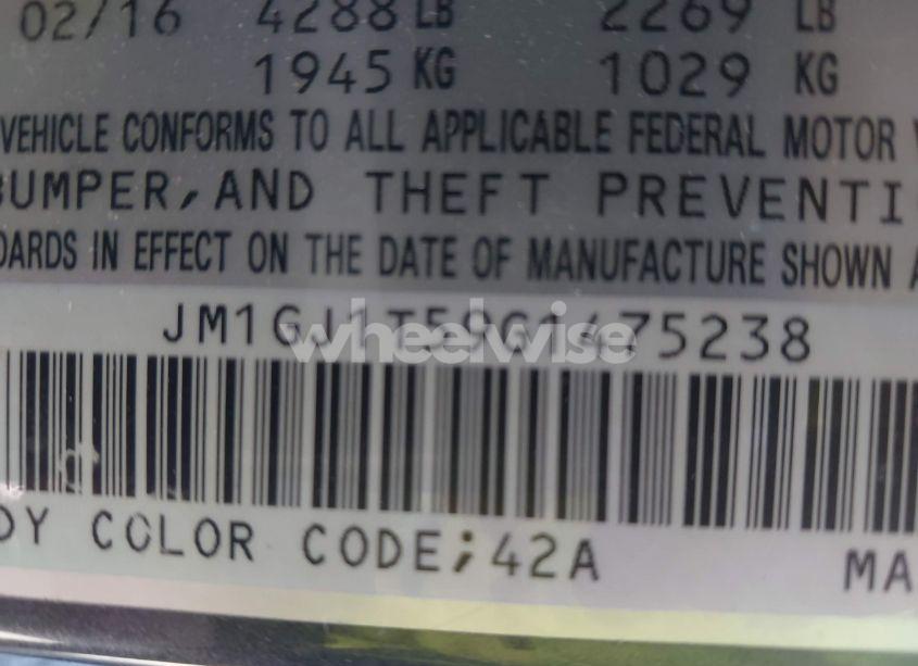 Photo 9 of 2016 Mazda Mazda6 I TOURING (VIN JM1GJ1T59G1475238)