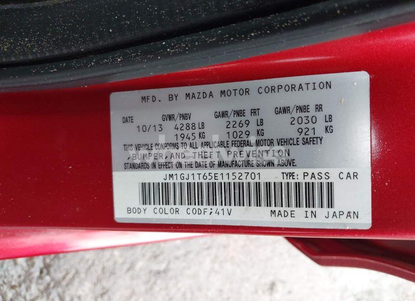 Photo 9 of 2014 Mazda Mazda6 I TOURING (VIN JM1GJ1T65E1152701)