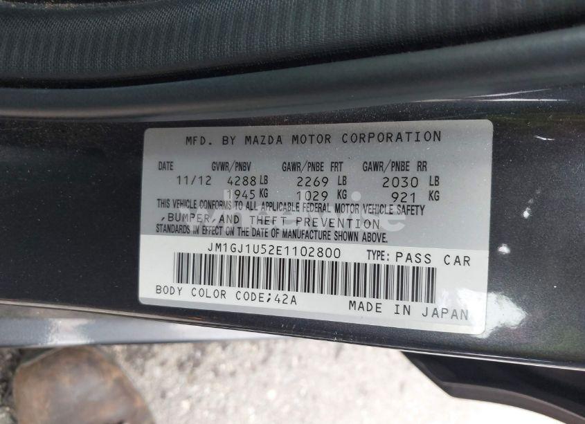 Photo 9 of 2014 Mazda Mazda6 I SPORT (VIN JM1GJ1U52E1102800)