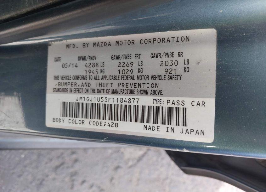 Photo 9 of 2015 Mazda Mazda6 I SPORT (VIN JM1GJ1U55F1184877)