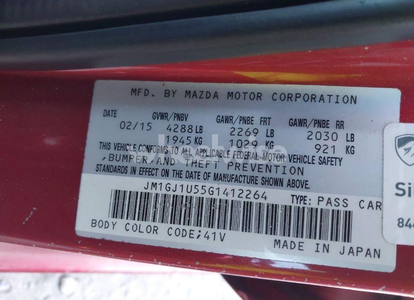 Photo 9 of 2016 Mazda Mazda6 I SPORT (VIN JM1GJ1U55G1412264)