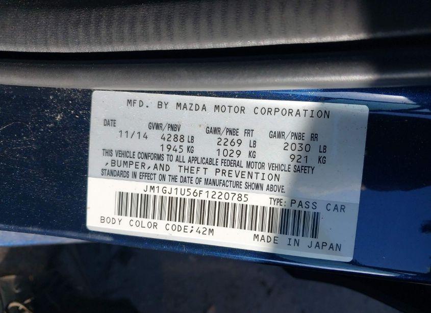 Photo 9 of 2015 Mazda Mazda6 I SPORT (VIN JM1GJ1U56F1220785)