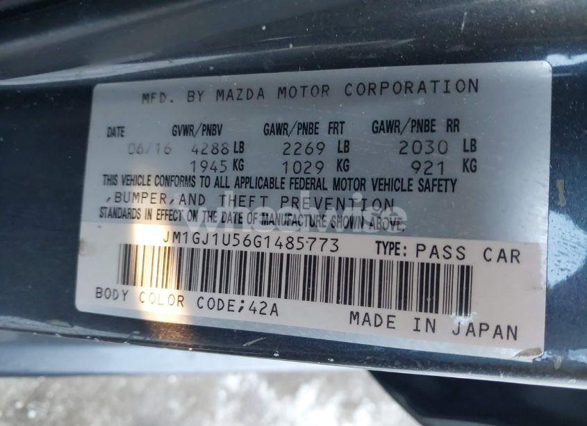 Photo 9 of 2016 Mazda Mazda6 I SPORT (VIN JM1GJ1U56G1485773)