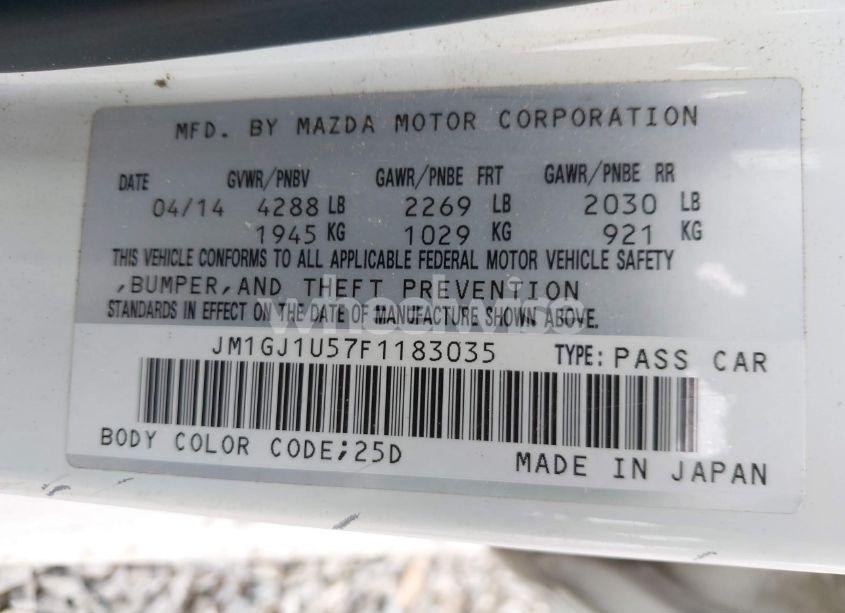 Photo 9 of 2015 Mazda Mazda6 I SPORT (VIN JM1GJ1U57F1183035)