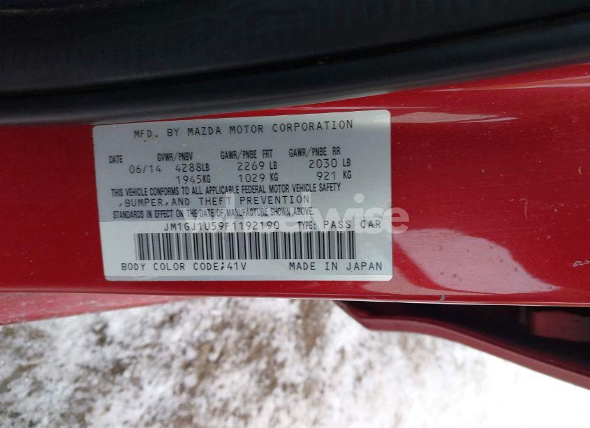 Photo 9 of 2015 Mazda Mazda6 I SPORT (VIN JM1GJ1U59F1192190)
