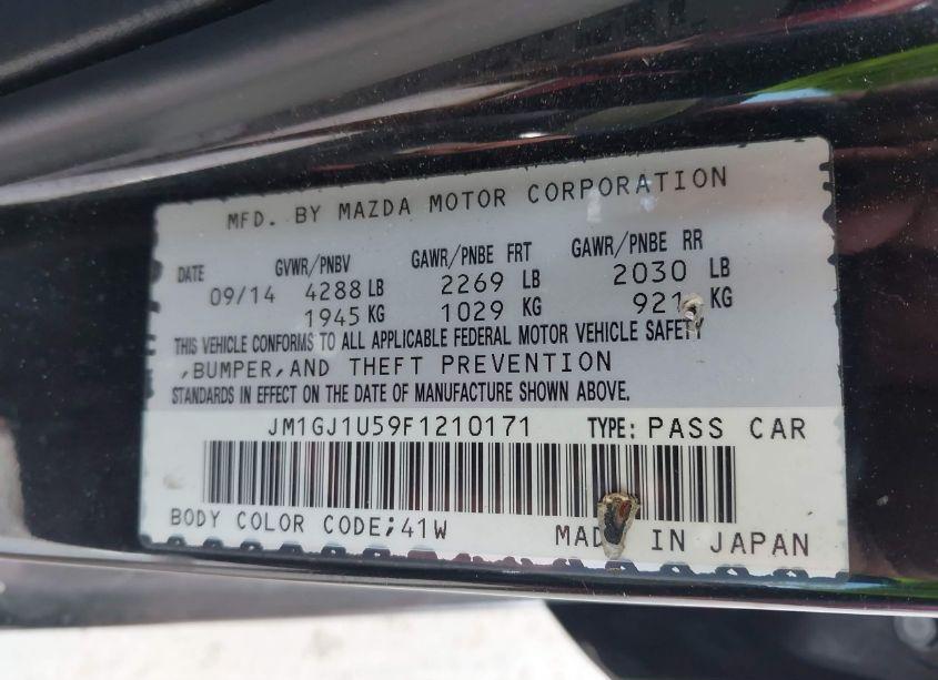 Photo 9 of 2015 Mazda Mazda6 I SPORT (VIN JM1GJ1U59F1210171)