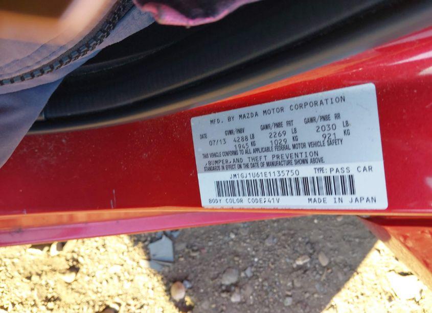 Photo 9 of 2014 Mazda Mazda6 I SPORT (VIN JM1GJ1U61E1135750)