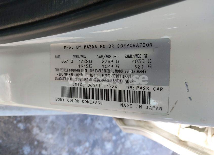 Photo 9 of 2014 Mazda Mazda6 I SPORT (VIN JM1GJ1U65E1114724)